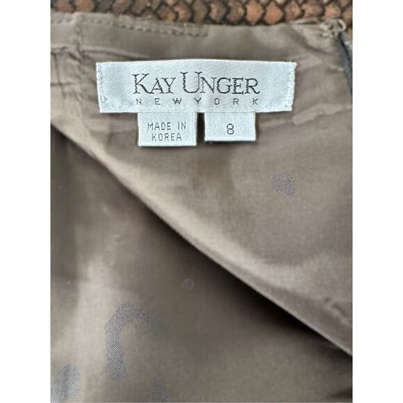 Kay Unger NY Pencil Snakeskin Print Skirt Size 8 - Picture 6 of 14